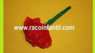 como hacer un clavel de papel facil y original (www.racoinfantil.com)