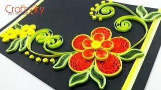 DIY Paper Quilling Crimped flower Cards Tutorial: How to make Quilling paper Crimped flower Cards