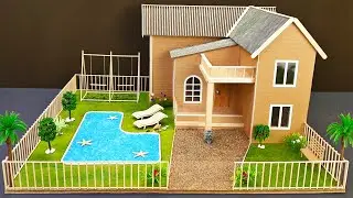 How to Make Amazing Cardboard House with a Pool