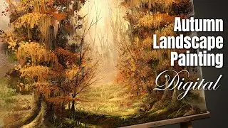Digital Oil Landscape Painting Art 