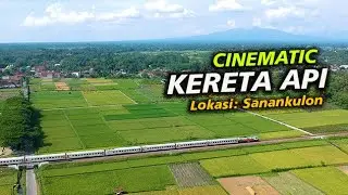 Pemandangan Alam Jalur Kereta Api Blitar- Stock Video Footage Drone Aerial POV Hyperlapse