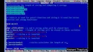 C/C++ Programming for beginners in turbo C++ Tutorial-11: string length, comparing 2 strings