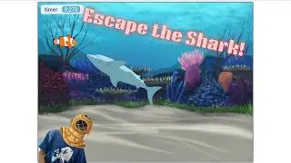 I made the UNSTOPPABLE shark game in scratch!