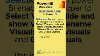 SELECTION PANE in Power BI | PowerBI Desktop | #powerbi #daxfunctions #powerbishorts
