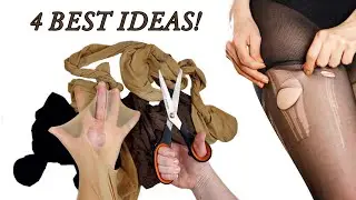 СДЕЛАЛА 4 новые СТИЛЬНЫЕ ВЕЩИ ИЗ СТАРЫХ рваных КОЛГОТОК! Потрясающая переработка!