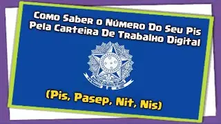 Como Saber o Número Do Seu Pis Pela Carteira Digital (Pis, Pasep, Nit, Nis)