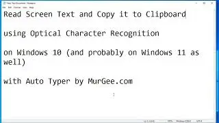Read Screen Text and Copy it to Clipboard with Auto Typer