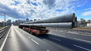 Difficulty working with long loads. The trailer was damaged during unloading.