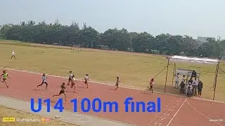 100m final u14 girl विभागीय मॅच / athletic/ running/