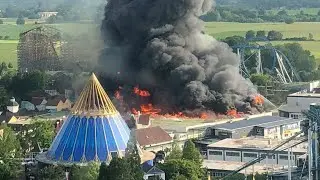 Meterhohe Rauchwolken: Feuer im Europapark