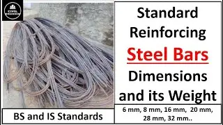 BS and IS classification of Reinforcing Steel Bars| Dimension and weight of Steel bars