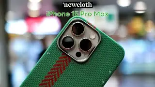 เคส Carbon Fiber New Cloth iPhone 15 Pro สีเขียว