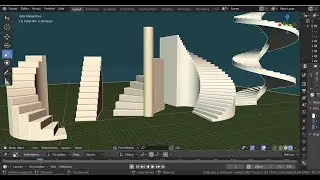 Les Châteaux Blender 2.82 Français Tutoriel n°11 Svm6  (les escaliers)
