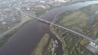 Великий Новгород. Колмовская набережная, Деревяницы с высоты птичьего полета.
