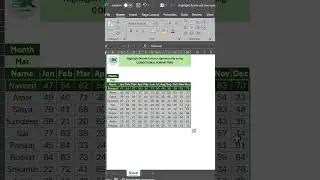 Highlight Active Cell in Excel 