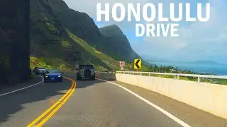 4K Honolulu Drive - North Shore to Waikiki Beach Driving Footage