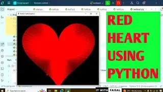 Red Heart Shape Pattern Using Python Turtle Graphics |  How To Use Turtle Graphics Design