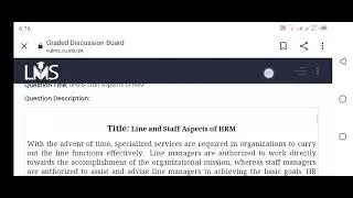 MGT 501 GDB solution spring 2021