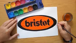 Come disegnare il logo di Caffé bristot - How to draw the bristot coffee logo