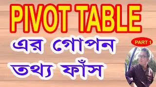 Introduction to Pivot Tables-Charts-and-Dashboards in Excel BANGLA TUTORIAL ( বাংলায়  Pivot Table)