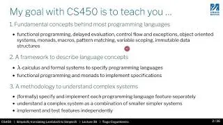 CS450   S21   38   01  CS450 recap and module 8 goals