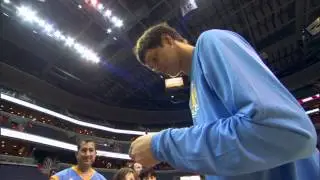 Timofey Mozgov loves the kids.