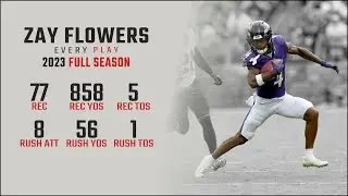 Zay Flowers Full Season Replay: Every Target, Catch, and Run in the 2023 NFL Season