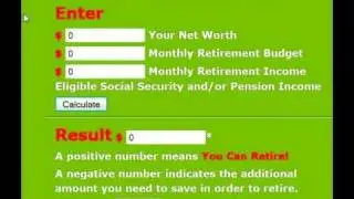 Early Retirement Calculator