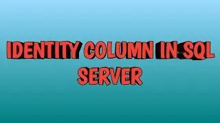 Identity Column in SQL SERVER | BY SQL TRAINING SESSION | BY SQL