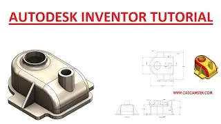 Autodesk Inventor part exercise - 11 ll 2d drawing in description ll
