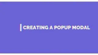 Creating Popup Modal Using HTML CSS and Javascript
