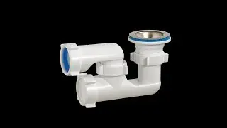 Assembly of the A-8258 siphon for a shower tray without overflow.