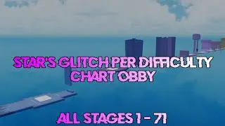 Aqua's Glitch Per Difficulty Chart Obby (All Stages 1-71) (renamed yes)