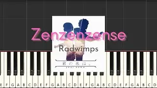 Radwimps - Zenzenzense (Movie ver.) | Kimi no Na wa | Piano Tutorial