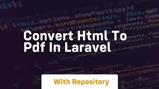 Convert html to pdf in laravel