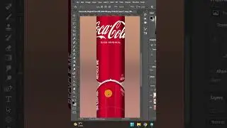 Bikin Refleksi Objek Silindris di PHOTOSHOP #shorts