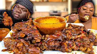 HOW TO MAKE STICKY, JUICY PIG FEET MY WAY!! | SOUL FOOD RECIPE | MUKBANG EATING SHOW