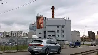 Имитация LED экрана для рекламы