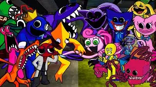 [Chapter 3] 2D Rainbow Friends VS New 2D Poppy Playtime Chapter3 🎶 (Catnap, Miss Delight Join)