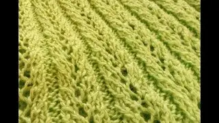Ажурная резинка спицами.