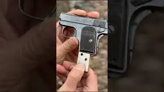 100 year old .25 acp. Shooting Libia very small gun! Browning 6.35. 