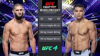 Khamzat Chimaev vs Paulo Costa Full Fight - UFC 294 Fight Of The Night