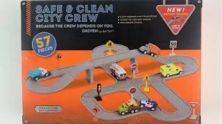 Track Playset with Toy Trucks