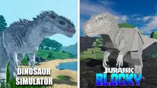Jurassic Blocky VS Dinosaur Simulator INDOMINUS REX Comparison!