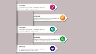 Create 5 Options Infographic Slide in PowerPoint. Tutorial No.: 967