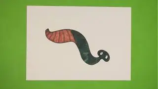 Как нарисовать мультяшную пиявку маркерами. Рисование шаг за шагом
