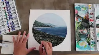 Hand Embellishing Giclée Prints of Garrapata Beach, Big Sur (Fundraiser for Non-Profit)