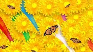 Танец желтых цветов: футаж