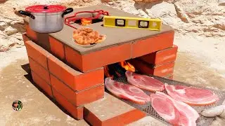 Como hacer un horno multiusos con cemento y ladrillo. Horno para pizza.