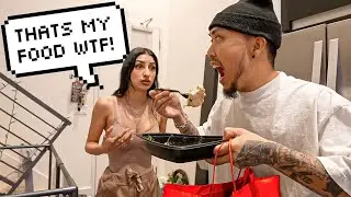 EATING MY GIRLFRIENDS DOORDASH FOOD PRANK!